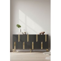Dulăpior Hanah Home Nota 150 Anthracite Gold imaginea #2 — magazin online Desire.md