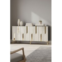 Dulăpior Hanah Home Nota 150 Anthracite Travertine Gold