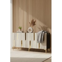 Dulăpior Hanah Home Nota 150 Anthracite Travertine Gold imaginea #2 — magazin online Desire.md