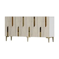 Dulăpior Hanah Home Nota 150 White Travertine Gold imaginea #4 — magazin online Desire.md