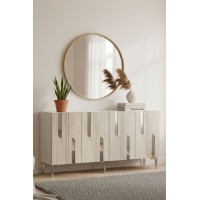 Dulăpior Hanah Home Nota 150 White Travertine Silver imaginea #2 — magazin online Desire.md