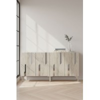 Dulăpior Hanah Home Nota 150 White Travertine Silver imaginea #3 — magazin online Desire.md
