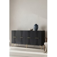 Dulăpior Hanah Home Slim 150 Anthracite Gold imaginea #3 — magazin online Desire.md