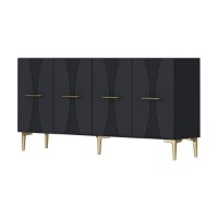 Dulăpior Hanah Home Slim 150 Anthracite Gold imaginea #4 — magazin online Desire.md