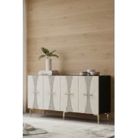 Dulăpior Hanah Home Slim 150 Anthracite Travertine Gold imaginea #3 — magazin online Desire.md
