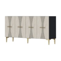 Dulăpior Hanah Home Slim 150 Anthracite Travertine Gold imaginea #5 — magazin online Desire.md