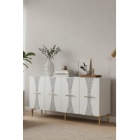 Dulăpior Hanah Home Slim 150 White Gold