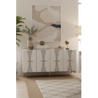 Dulăpior Hanah Home Slim 150 White Gold imaginea #3 — magazin online Desire.md