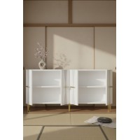 Dulăpior Hanah Home Slim 150 White Gold imaginea #4 — magazin online Desire.md