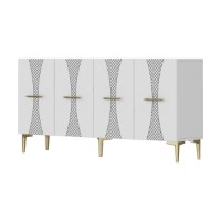 Dulăpior Hanah Home Slim 150 White Gold imaginea #5 — magazin online Desire.md