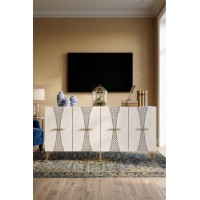 Dulăpior Hanah Home Slim 150 White Travertine Gold imaginea #3 — magazin online Desire.md