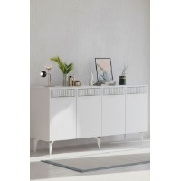 Dulăpior Hanah Home Batum 150 White Gold imaginea #3 — magazin online Desire.md