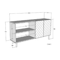 Dulăpior Hanah Home Batum 150 White Gold imaginea #6 — magazin online Desire.md