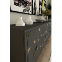 Dulăpior Hanah Home Moka 180 Anthracite Gold imaginea #3 — magazin online Desire.md