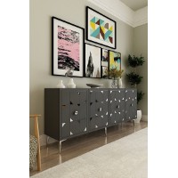 Dulăpior Hanah Home Moka 180 Anthracite Silver imaginea #2 — magazin online Desire.md