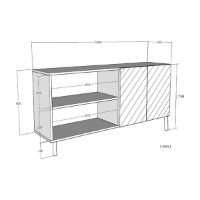 Dulăpior Hanah Home Moka 180 Anthracite Silver imaginea #7 — magazin online Desire.md