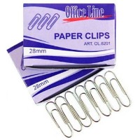 Clame de hârtie OfficeLine 28mm 100pcs (OL.8201)