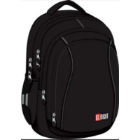 Rucsac școlar St.Right St.Black 32X21X43cm (57793)