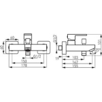 Смеситель для ванны Ferro Modena BTM1 фото №3 — интернет-магазин Desire.md