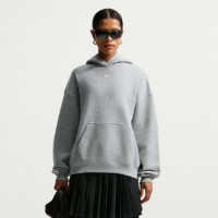 Женская толстовка Nike Studio Fleece Medium Weight Dark Grey Heather/Sail, s.XS