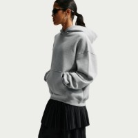 Женская толстовка Nike Studio Fleece Medium Weight Dark Grey Heather/Sail, s.XS фото №2 — интернет-магазин Desire.md
