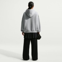 Женская толстовка Nike Studio Fleece Medium Weight Dark Grey Heather/Sail, s.XS фото №4 — интернет-магазин Desire.md