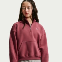 Женская толстовка Nike Sportswear Studio Fleece Pink Smoke/White, s.XL фото №2 — интернет-магазин Desire.md