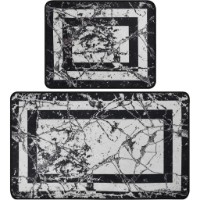 Covoraș de baie Trendy Marmor 2pcs Black (GTR008838)