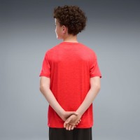Tricou pentru copii Puma TAD Ess Heather Ultra Red Heather, s.176 imaginea #2 — magazin online Desire.md