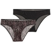 Сhiloţi dame Puma Animal Mesh Briefs 2P Black combo, s.XS imaginea #2 — magazin online Desire.md