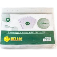 File protectie pentru documente Hello A5 Glossy 100pcs (H3105)
