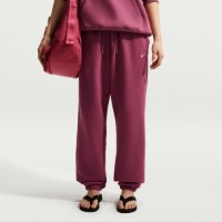 Pantaloni spotivi de dame Nike W Studio Fleece Medium Weight Pink Smoke/Sail, s.M