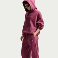 Pantaloni spotivi de dame Nike W Studio Fleece Medium Weight Pink Smoke/Sail, s.M imaginea #2 — magazin online Desire.md