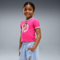 Tricou pentru copii Puma X Dora The Explorer Slim Ringer Pink Opal, s.104 imaginea #3 — magazin online Desire.md
