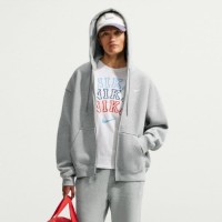 Женская толстовка Nike W Studio Fleece Heavyweight Dark Grey Heather/Sail, s.XL