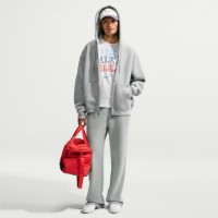 Hanorac damă Nike W Studio Fleece Heavyweight Dark Grey Heather/Sail, s.XS imaginea #3 — magazin online Desire.md