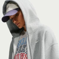 Hanorac damă Nike W Studio Fleece Heavyweight Dark Grey Heather/Sail, s.XS imaginea #5 — magazin online Desire.md
