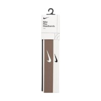 Set benzi pentru cap Nike Flex Headband 2pcs Mink Brown/Sail/White imaginea #2 — magazin online Desire.md