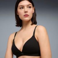 Sutien Puma Cotton Triangle Bralette 1P Black, s.M imaginea #5 — magazin online Desire.md