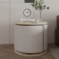 Masă de cafea + fotoliu moale Hanah Home Vexana Travertine