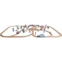 Drumul de joacă pentru copii Little Dutch Little Railway Collection (LD4487)