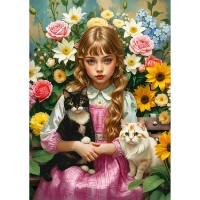 Puzzle Trefl The Girl With The Cats 1000pcs (10976)