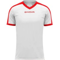 Tricou bărbătesc Givova Revolution White/Red, s.S (MAC04-0312)
