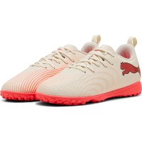 Ghete pentru fotbal Puma Future 9 Play Tt Jr Sugared Almond/Puma White/Ultra Red/Black, s.32.5