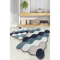 Covoraș de baie Trendy Circle 2pcs Blue (GTR008780) imaginea #2 — magazin online Desire.md