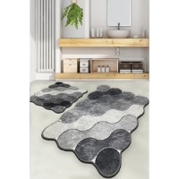 Covoraș de baie Trendy Circle 2pcs Grey (GTR008776) imaginea #2 — magazin online Desire.md