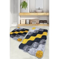 Covoraș de baie Trendy Circle 2pcs Yellow (GTR008782) imaginea #2 — magazin online Desire.md