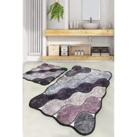 Covoraș de baie Trendy Circle Purple 2pcs (GTR008778) imaginea #2 — magazin online Desire.md