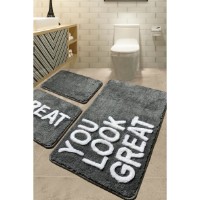 Covoraș de baie Trendy Great 3pcs Grey (GTR008793) imaginea #2 — magazin online Desire.md