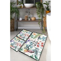 Коврик для ванной Trendy Green In Flower 3pcs (GTR008869) фото №2 — интернет-магазин Desire.md